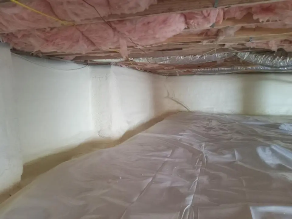 Crawl space encapsulation with closed-cell spray foam for Spray Foam Roofing in Lake Alfred